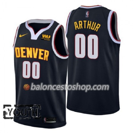 Camiseta Niños NBA Denver Nuggets Darrell Arthur 00 2018-2019 Nike Navy Swingman